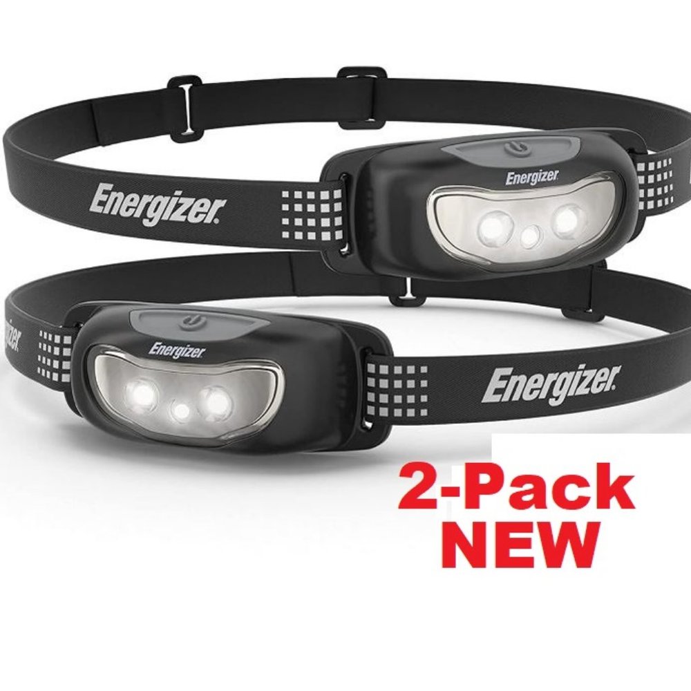 SET of 2 Energizer Red light LED Headlamp Flashlight Indoor Outdoor Easter gift